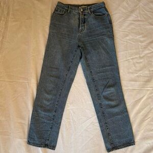 PacSun Vintage-Style High Waisted Straight Leg Medium Wash Denim Mom Jeans Sz 25